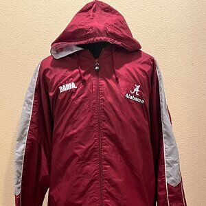 Starter Alabama Crimson Tide NCAA Full Zip Hooded Windbreaker Jacket Size L